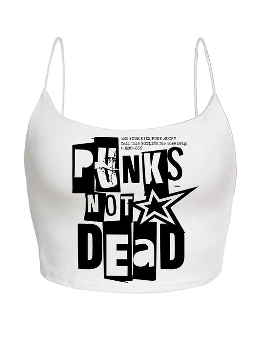 PUNKS NOT DEAD SPAGHETTI STRAP